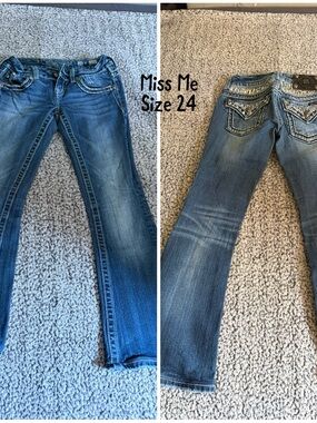 Miss Me Women's Medium Blue Embellished Bootcut Jeans